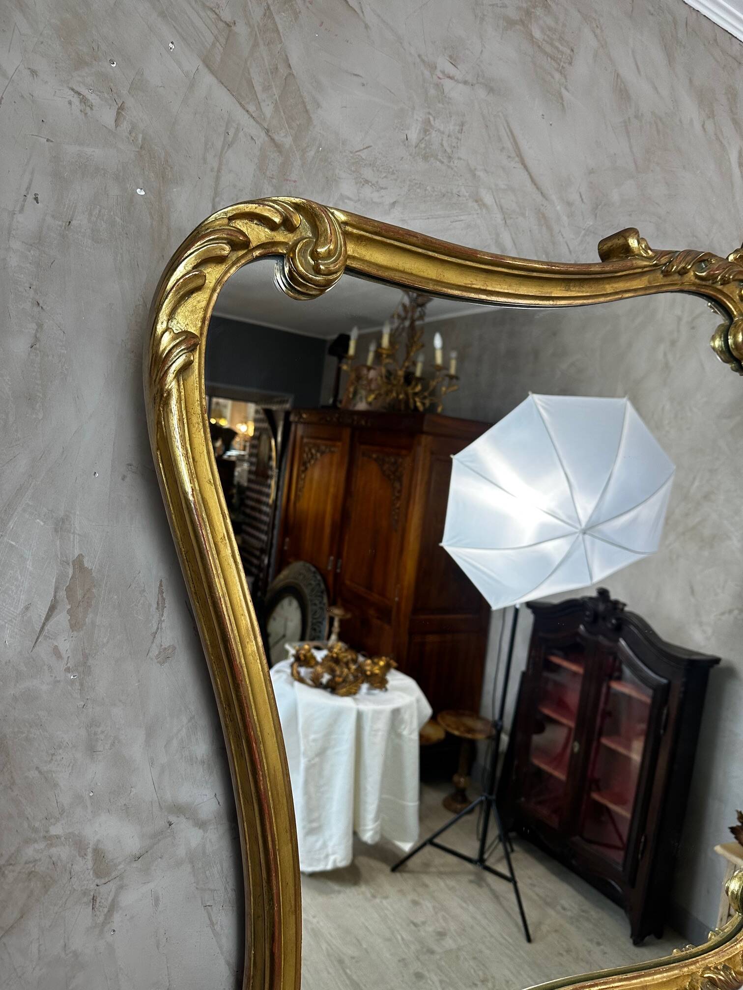 Large gold mirror