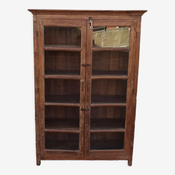 Armoire vitrée ancienne en bois