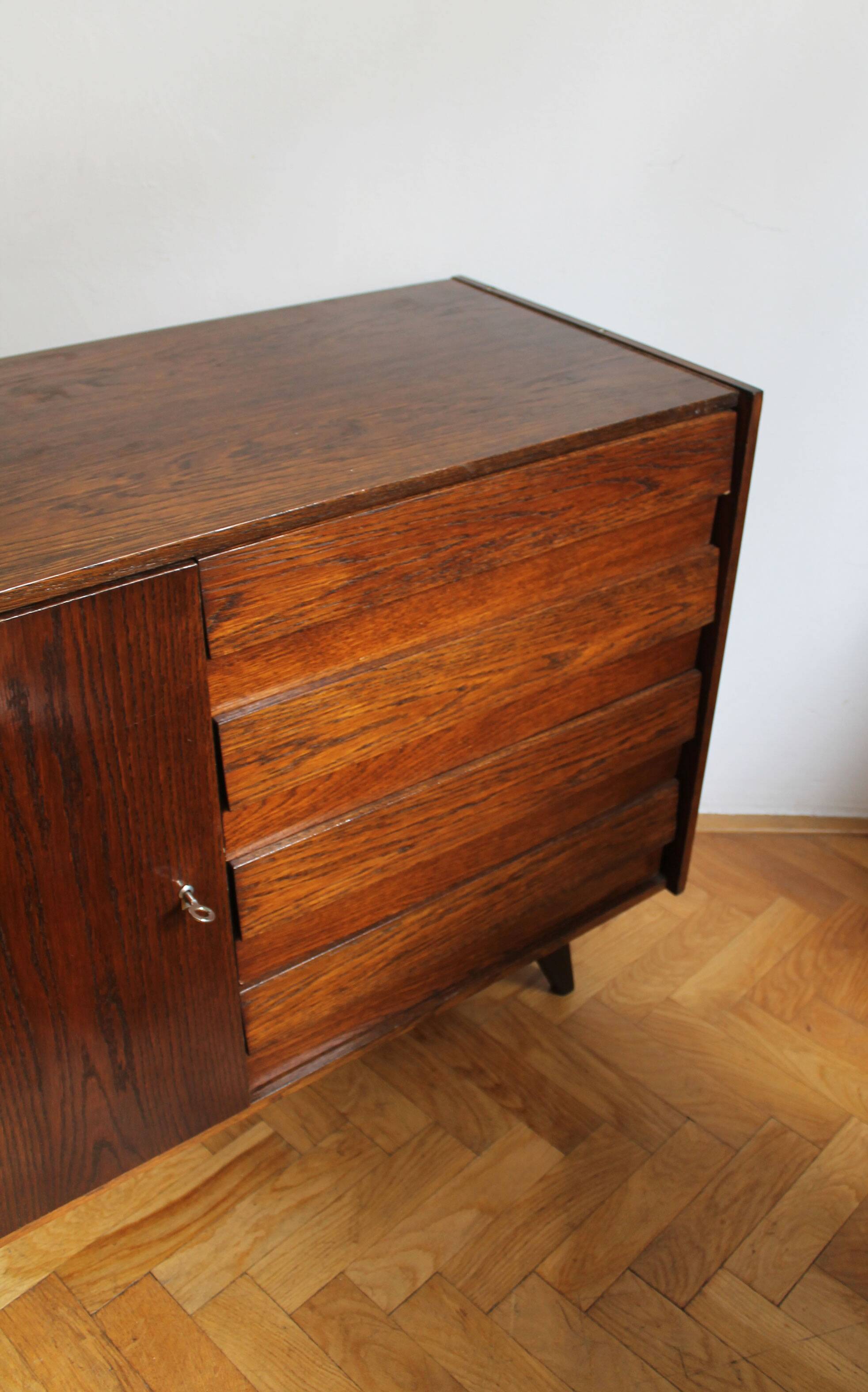 Vintage buffet U-458 by Jiří Jiroutek, Interior Prague, Czechoslovakia, 1972