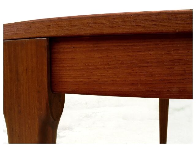 Scandinavian teak round dining table by Paris, tv furniture 1960