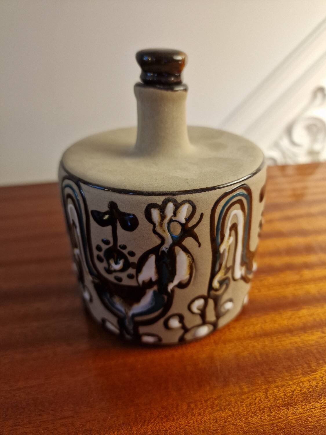 Bay Keramik bottle, model A1402, Rooster pattern