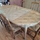 Extendable old wooden table