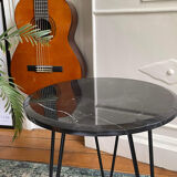 Black marble table