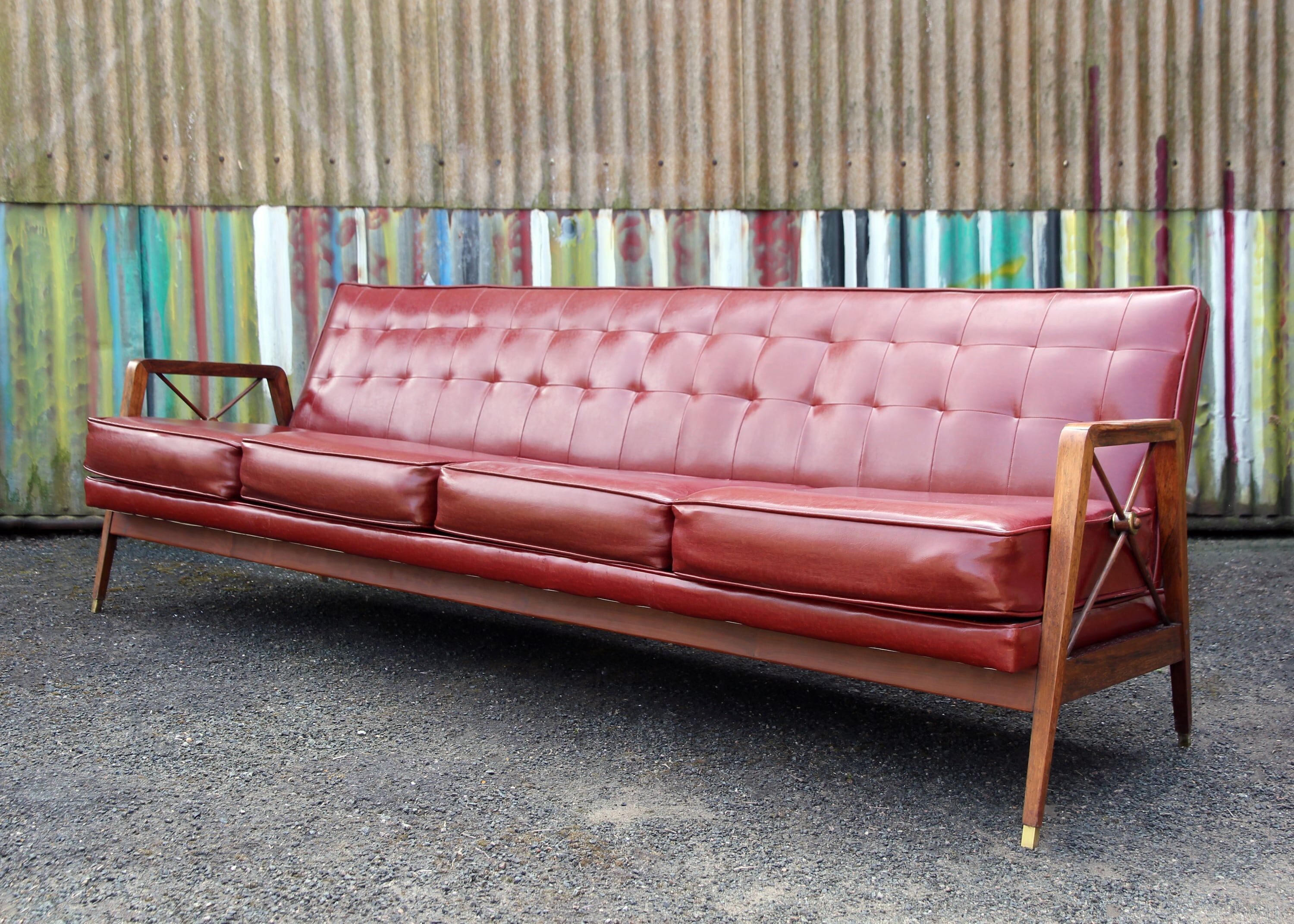 60s Brazilian Sofa by Moveis Cavallaro, Sao Paulo