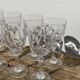 8 antique chiseled crystal stems - classic wine glasses
