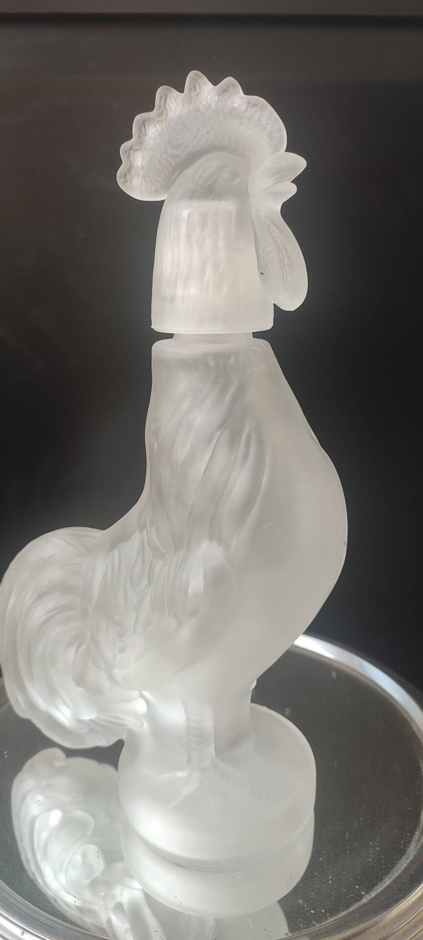Zoomorphic carafe (28 cm) in Italian frosted glass - 1970s