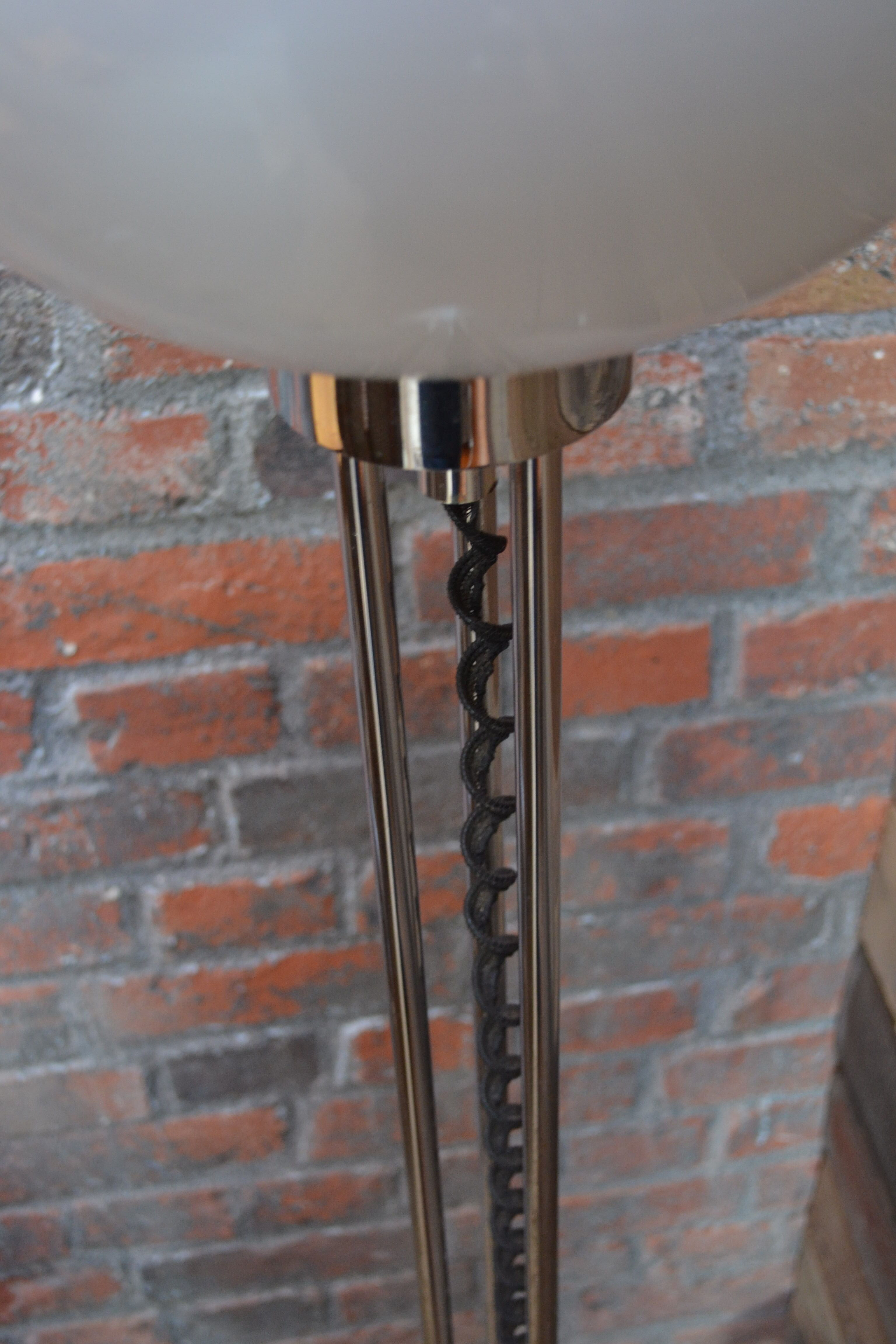 Space Age lamp post in gray metal