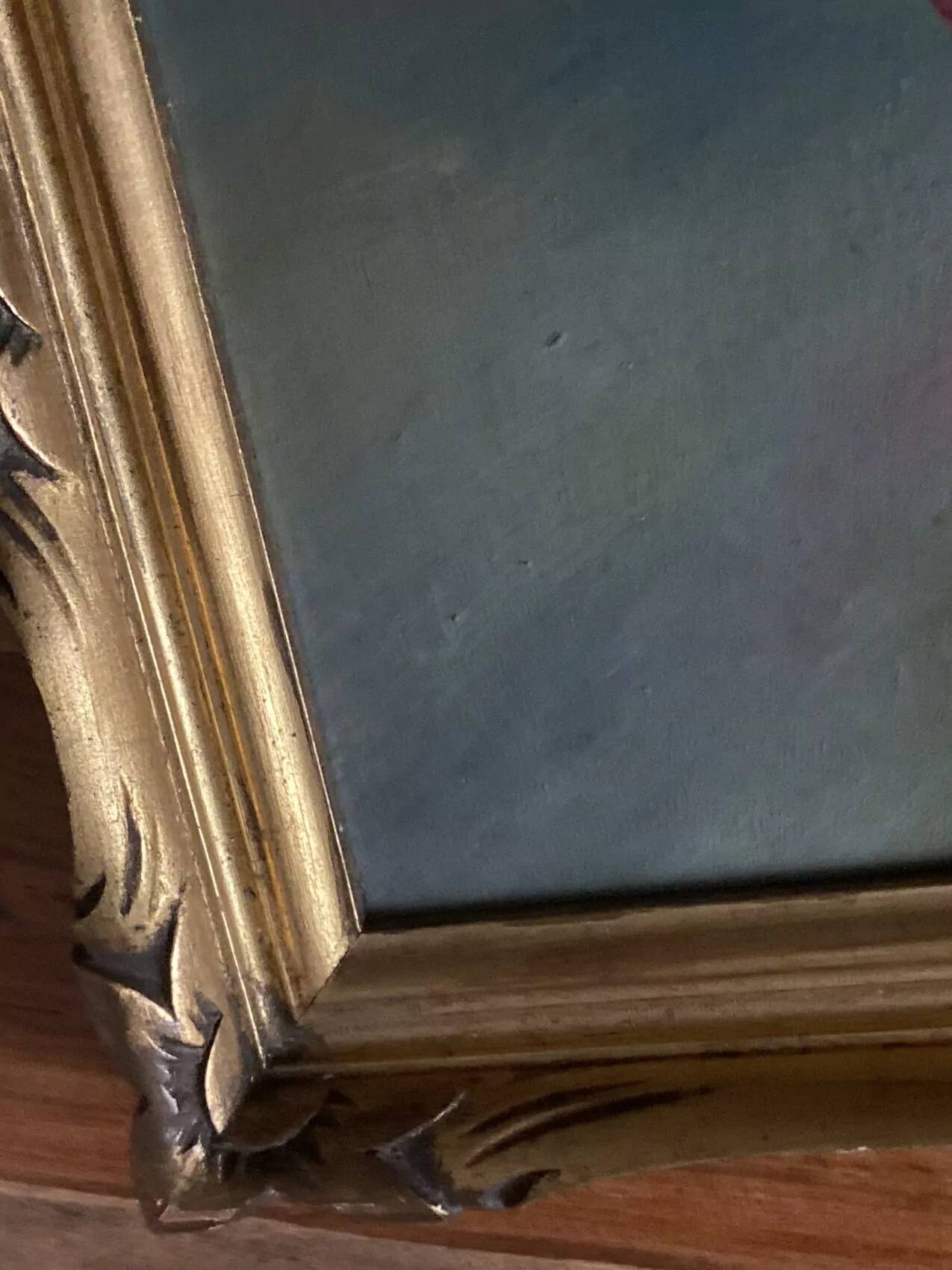 Antique painting - still life with roses - oil painting - 1940s