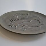 Ceramic wall plate attributed to Wim Mühlendyk