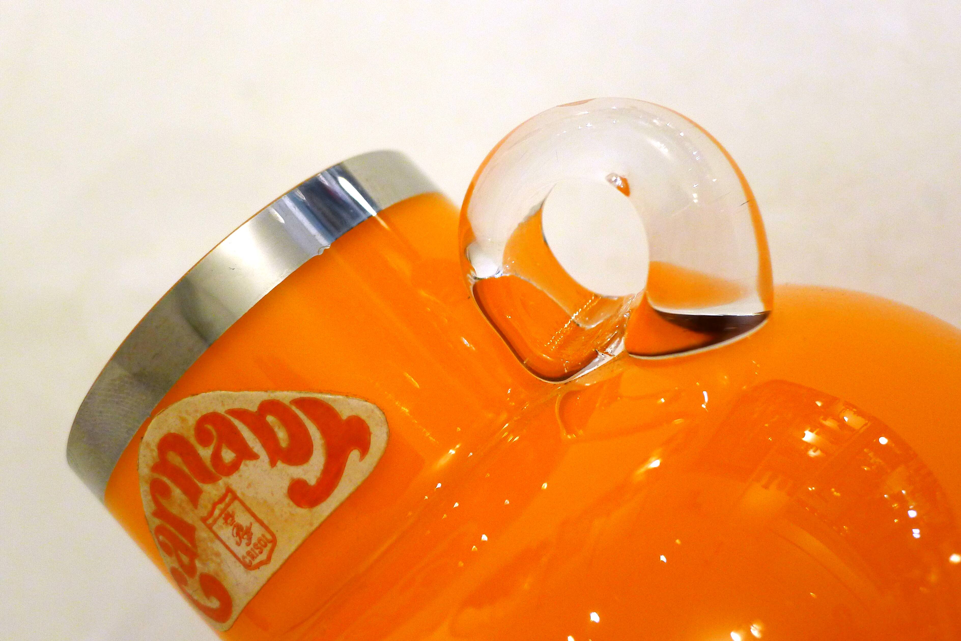 Petit vase opalin orange vintage Carnaby 1960'