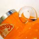 Petit vase opalin orange vintage Carnaby 1960'