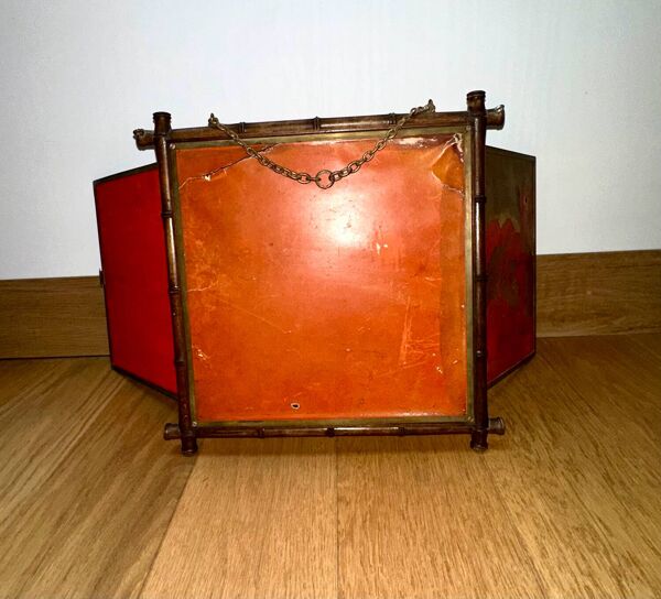 Triptyque Miroir Barbier Asie bambou 1865