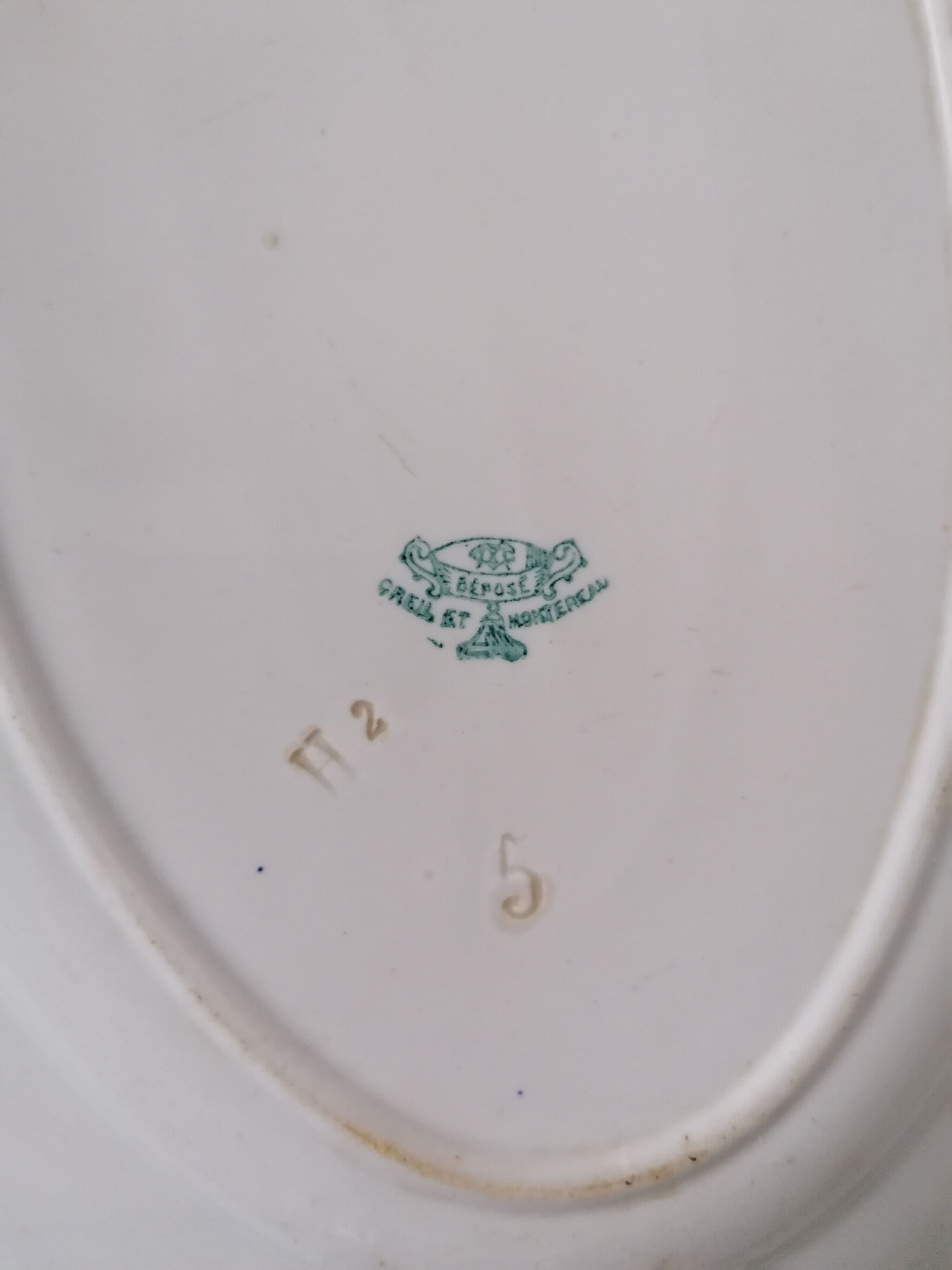 Creil and Montereau oval plate