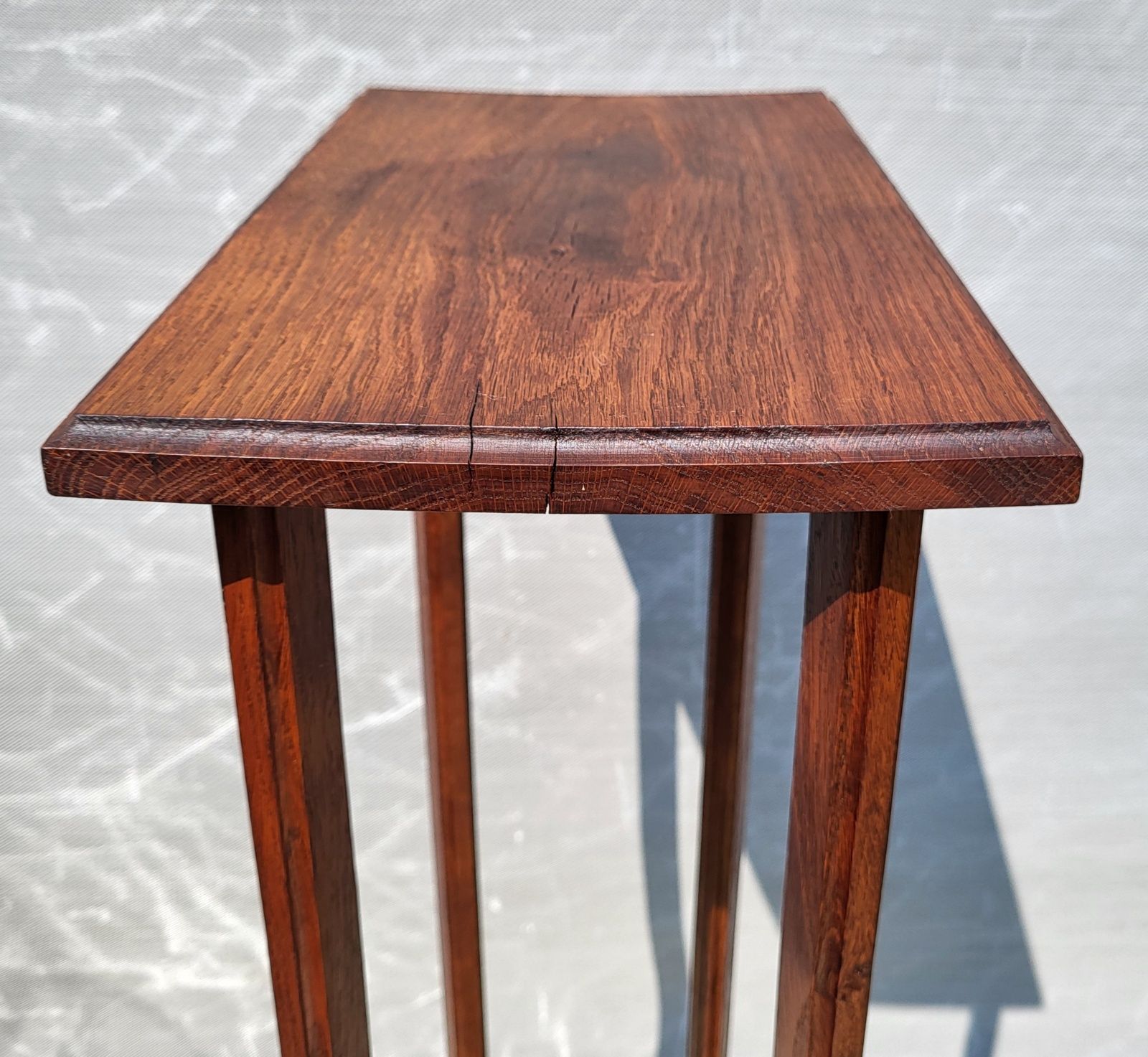 Large Art Deco plant stand H140 solid oak