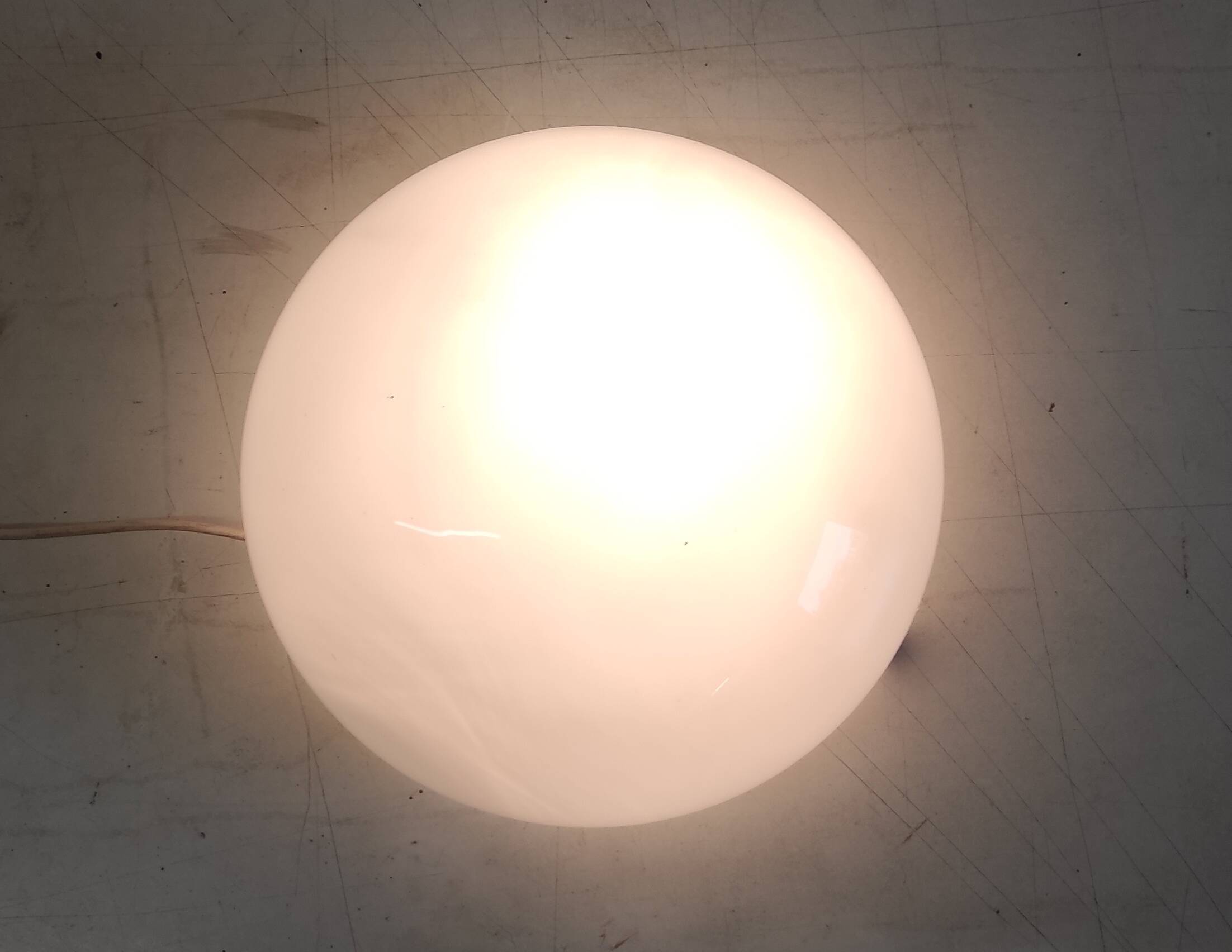Ceiling light or globe wall lamp opaline diameter 25 cm - mid 20th century