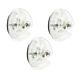 Set of 3 Space Age Glass 'Wave' Wall Lights by Koch & Lowy for P& P, 1970s