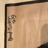 Affiche lithographique originale René Kuder 1939 Alsace Art Deco