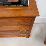 Vintage chest of drawers with compass feet