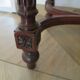 Coffee table - black marble top - Louis XIII style - H-shaped crossbar base