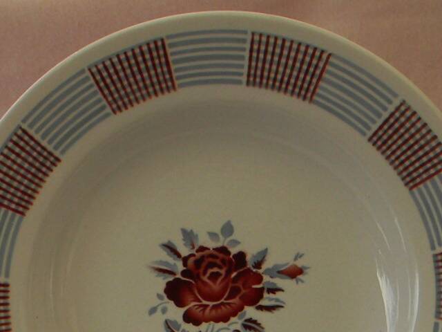 6 deep plates in earthenware from saint amand. scottish model.