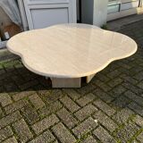 Flower travertine coffee table
