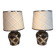 Important pair of ceramic lamps. French work.