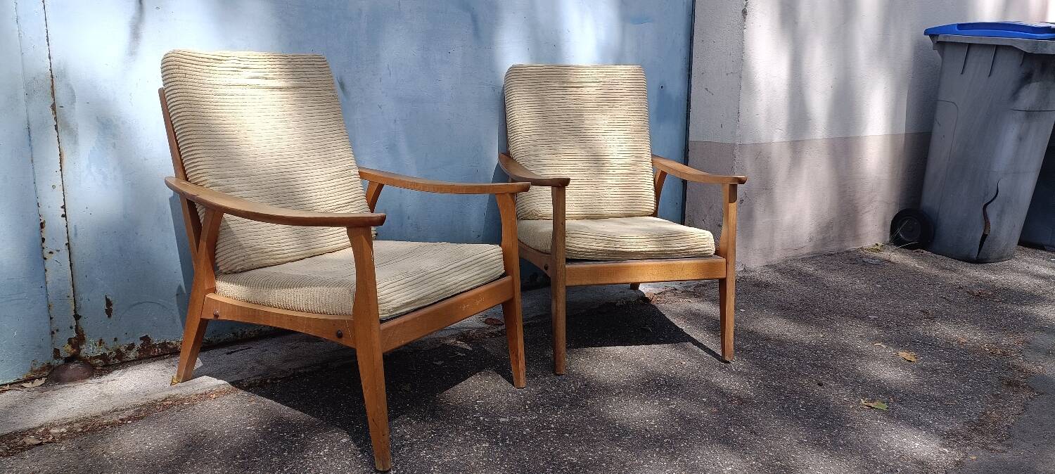 Pair of Scandinavian armchairs