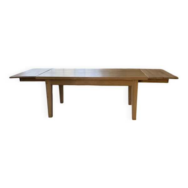 Table de ferme extensible en chêne massif