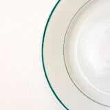 3 dessert plates bordered green - Pyroblan