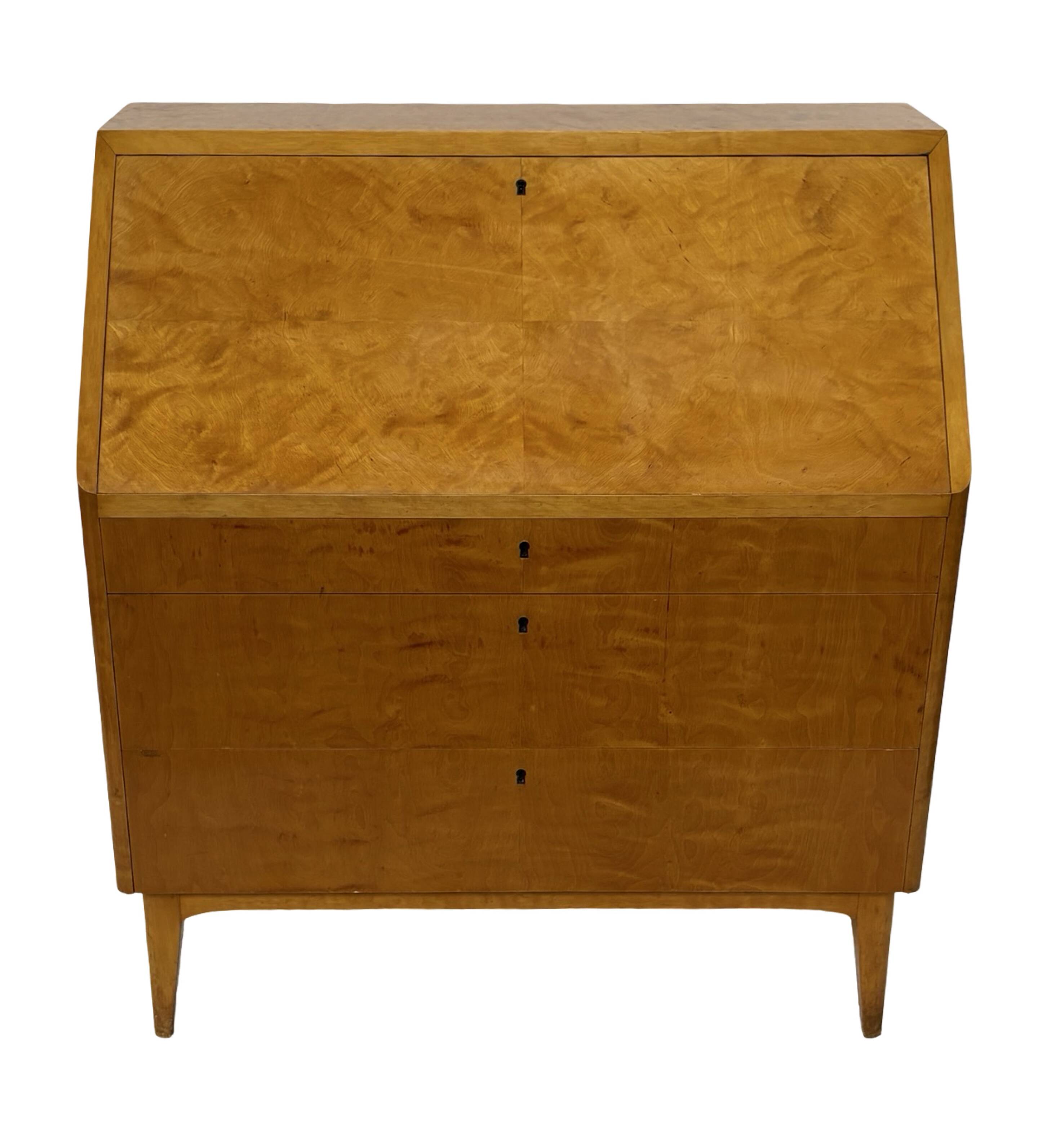 Vintage Secretary Cabinet Swedish 1960s Workspace