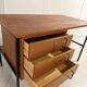 Independent teak and black steel desk by Günter Renkel, 1960s.