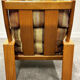 Grande chaise longue vintage en bois d'orme avec tissu d'origine, années 1970, France