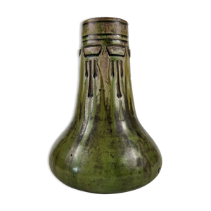 Vase Art nouveau en grès signé