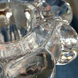 19th century moulded crystal candlestick