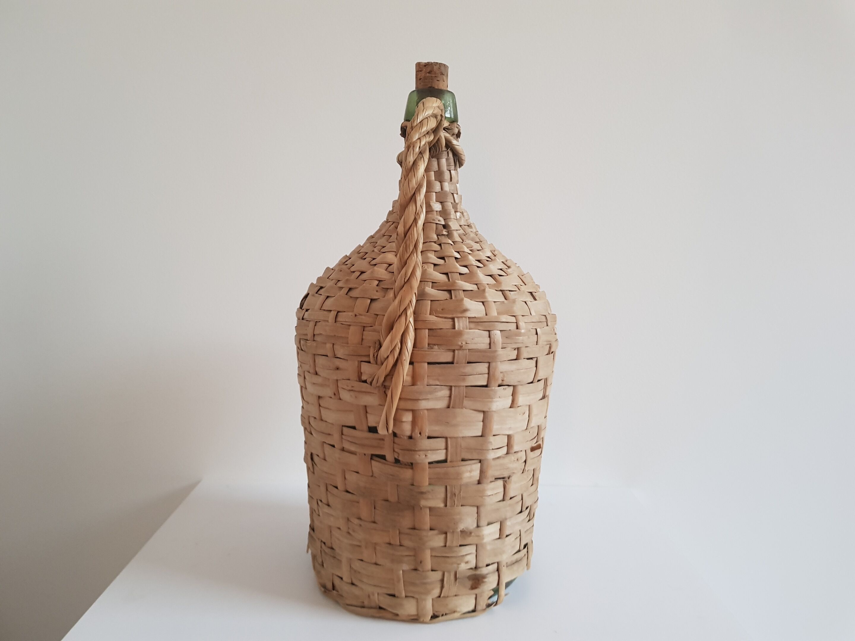 Demijohn with basket wicker h38cm
