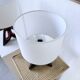 Pair of ceramic lamps in free-form triangle shape