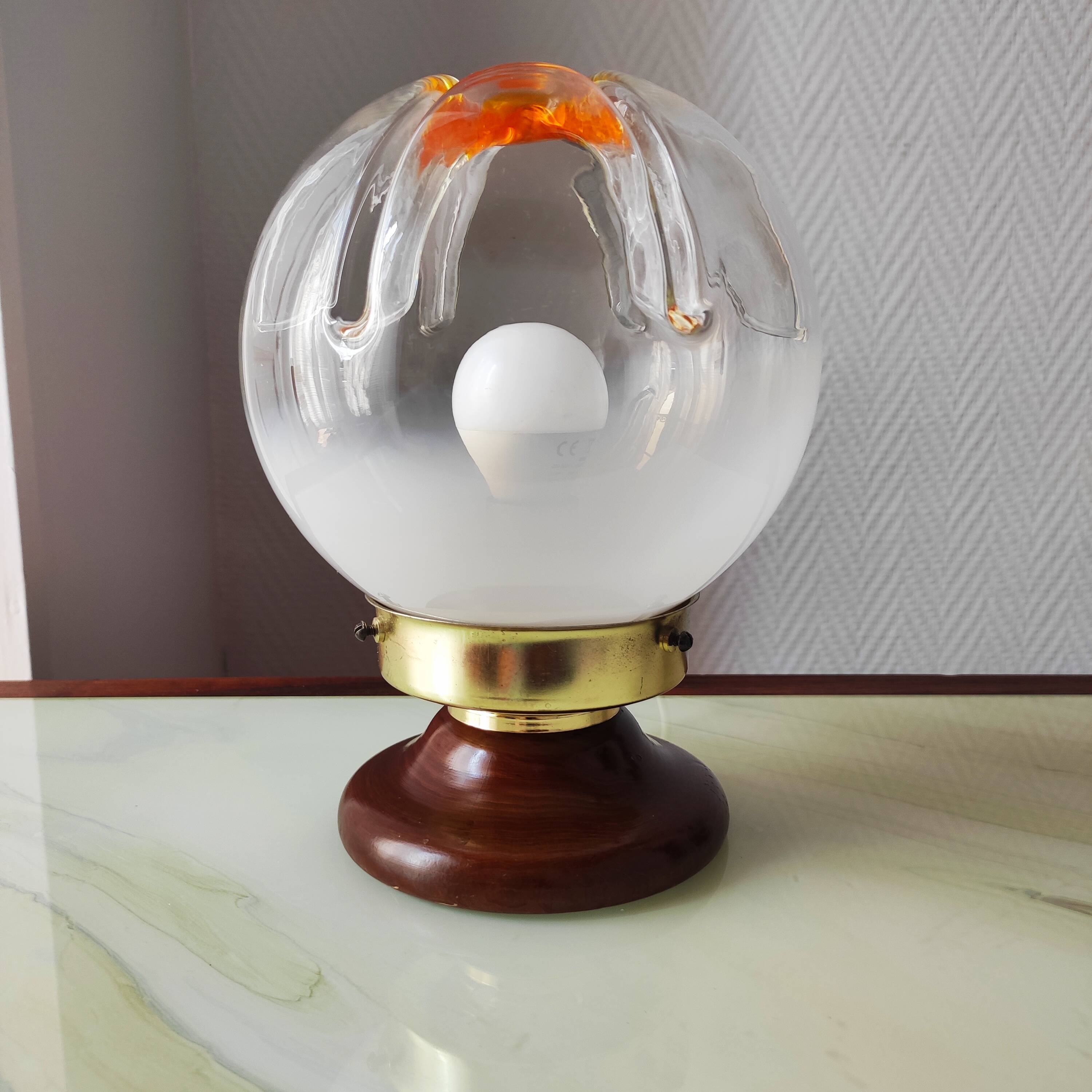 Vintage Mazzega 1970 Murano glass lamp