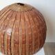 Ball wicker and rattan hanging lamp