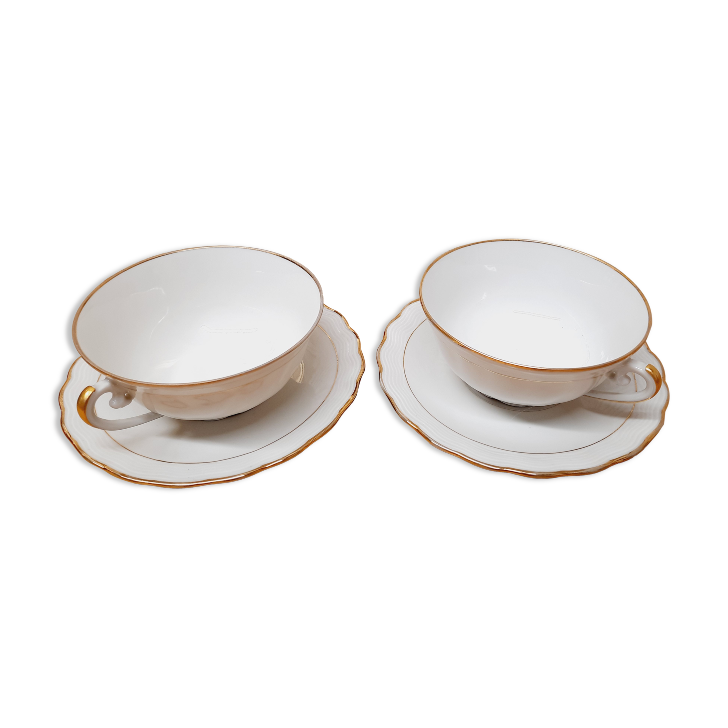 Pair cups for lunch Limoges