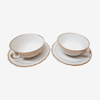 Pair cups for lunch Limoges