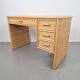 Vintage French Bamboo Rattan Desk with Drawers, 1970s
