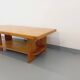 Vintage solid oak coffee table from the 70s 80s Perriand Regain Chapo style
