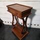 Lyre bedside table in solid cherry wood