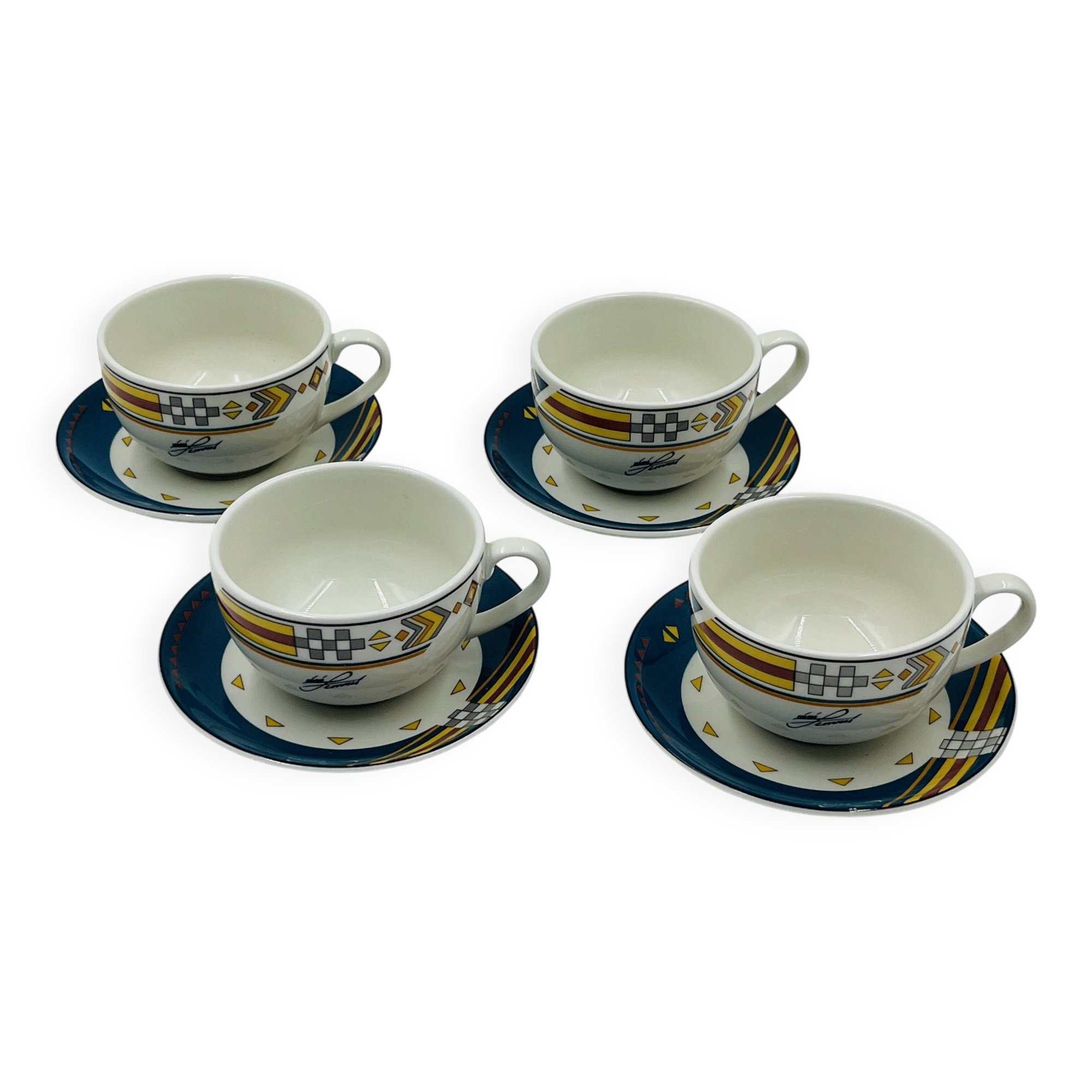 Set of 4 designer mugs Royal Mosa Ravenna