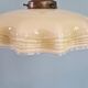 Art Deco suspension in yellow opaline with ouraline, 1920-30.