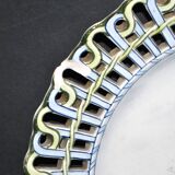 Painted collector's plate with openwork edge epinal by henri schmitt 1900