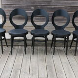 5 chairs baumann black seagull black skaï black