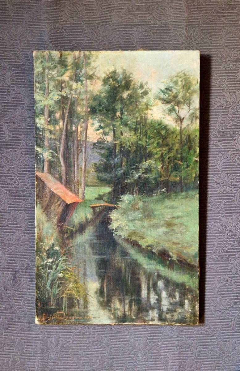 Washing Place Near the Woods by Niles Langlois dated 1907