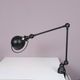 1950s Table clamp lamp in black metal, recent edition model SI332/ Jieldé,