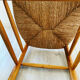 Wooden and straw armchair